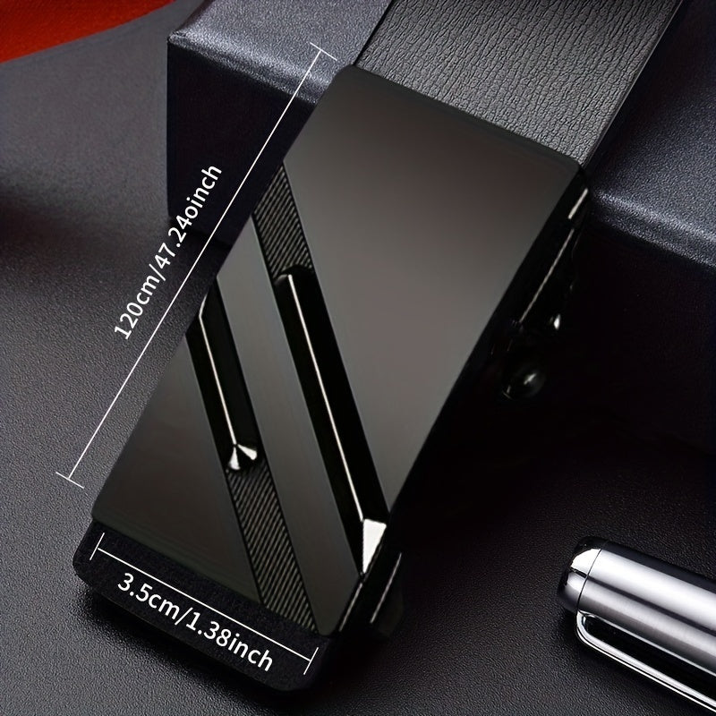 Men's Business Suit Belt with Automatic Buckle