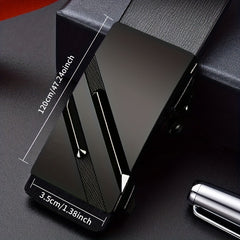 Men's Business Suit Belt with Automatic Buckle