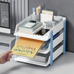 Desktop Stationery Storage Box Stackable File Storage Basket