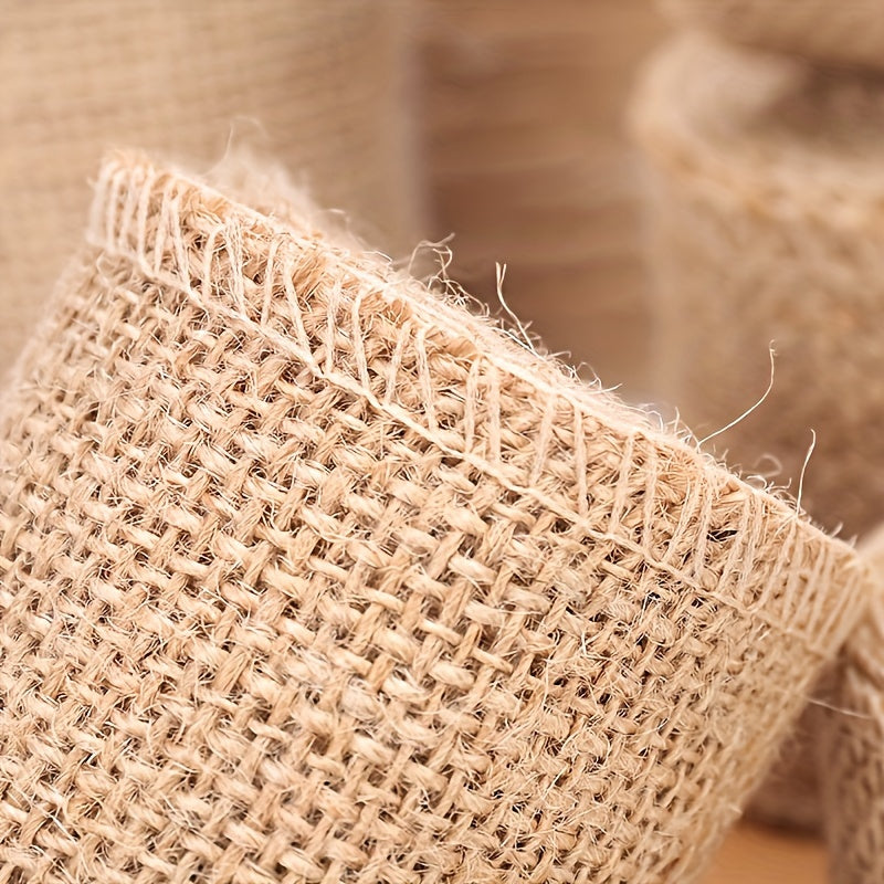 1 Meter Long Natural Jute Ribbon Burlap Gift Wrapping Wedding Crafts DIY Decor