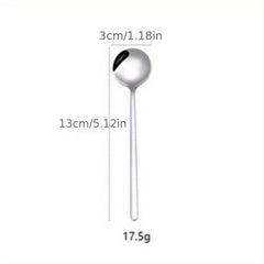 6 Stainless Steel Long Handle Coffee Spoon Set