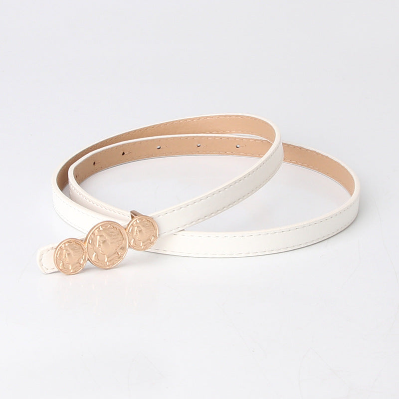 Geometric Decor Belt With Hole Punch For Jeans Pants Dress Women