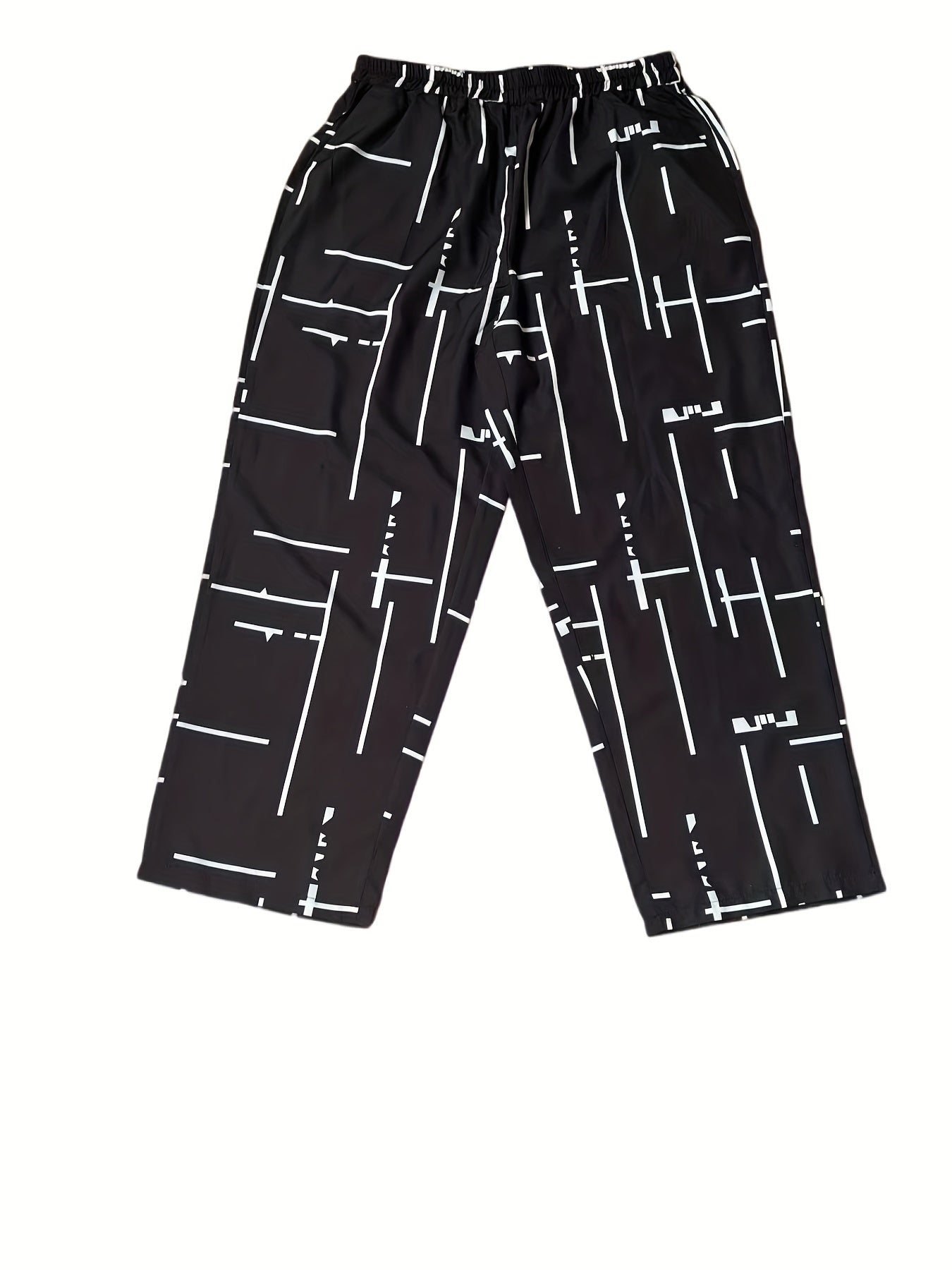 Women's Plus Stripe Print Tee & Pants Two Piece Set