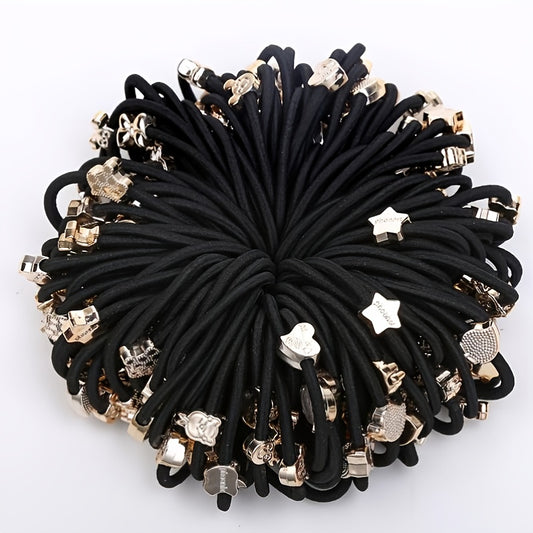 50pcs Girls Elastic Hair Ties Thick Hair Accessories Gift