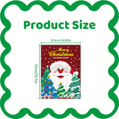 8 Pack Christmas Coloring Book Set - Santa Claus Snowman Theme Activities