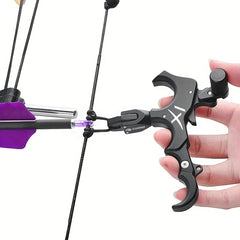 360 Degree Rotation Thumb Bow Release 3 4 Finger Aluminum Alloy