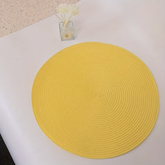 6pcs Round Heat Resistant Placemats for Dining Coffee Table Mats