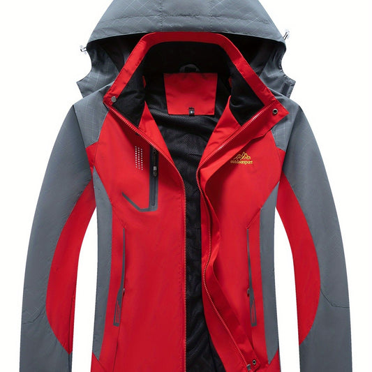 Men's Outdoor Hooded Windbreaker Jacket for Autumn and Winter