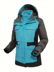 Women's 3-in-1 Winter Ski Jacket Thermal Hooded Windproof Sports Coat