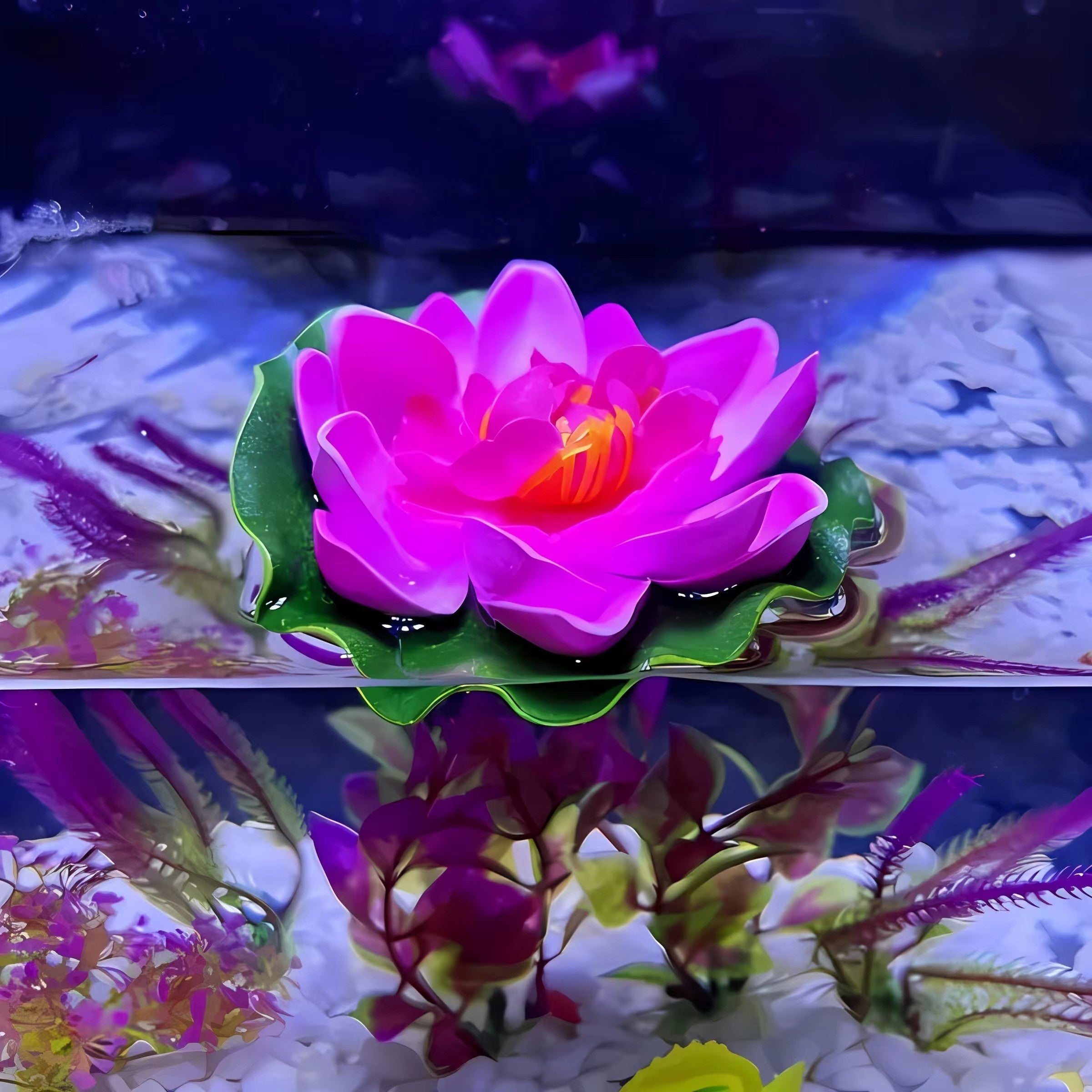 Realistic Artificial Lotus Flowers for Pond Pool Aquarium Decoration