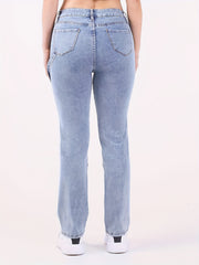  High Rise Straight Leg Jeans