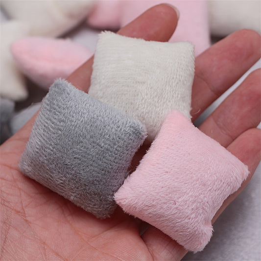 Polyester Dollhouse Pillow Set Plush Toy House Decor Mini Bedroom Scene Sofa Mod