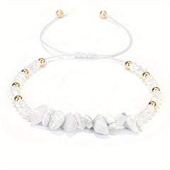 Colorful Crushed Stone Beads Braided Yoga Bracelet