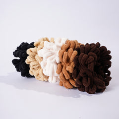Fluffy Velvet Hijab Scrunchie Solid Hair Ring Tie Bun Clip