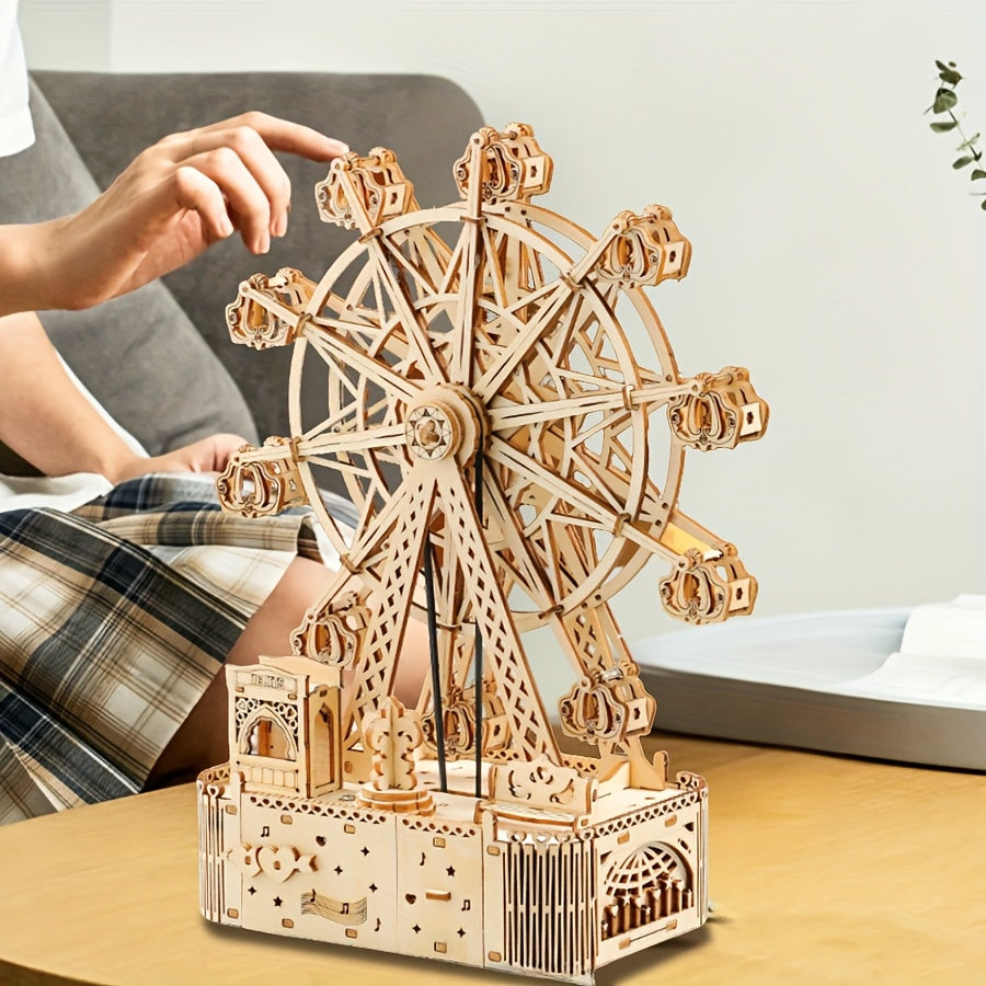 Ferris Wheel Musical Box Puzzle Wooden Jigsaw 183pcs