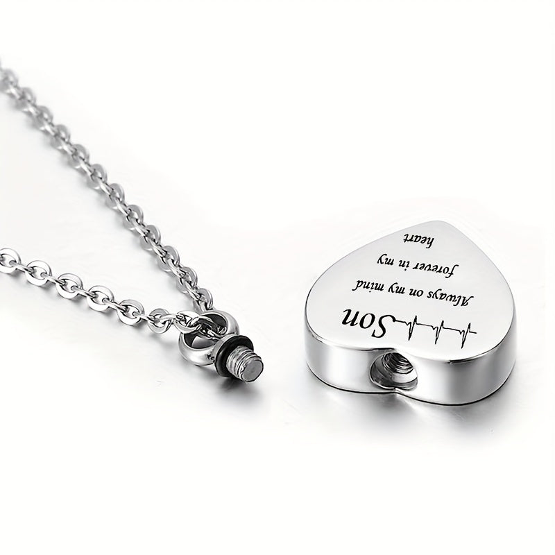 Dad Heart Cremation Urn Necklace For Ashes