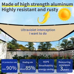 Beige Sunshade Sail for Outdoor Activities