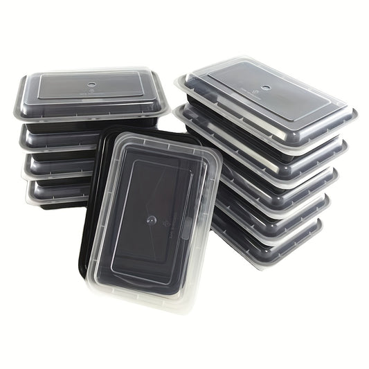 10ps Rectangle Thickened Lunch Box Plastic Commercial Sealed Lunch Box