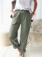 High Waist Straight Leg Pants Casual Women's Clothing