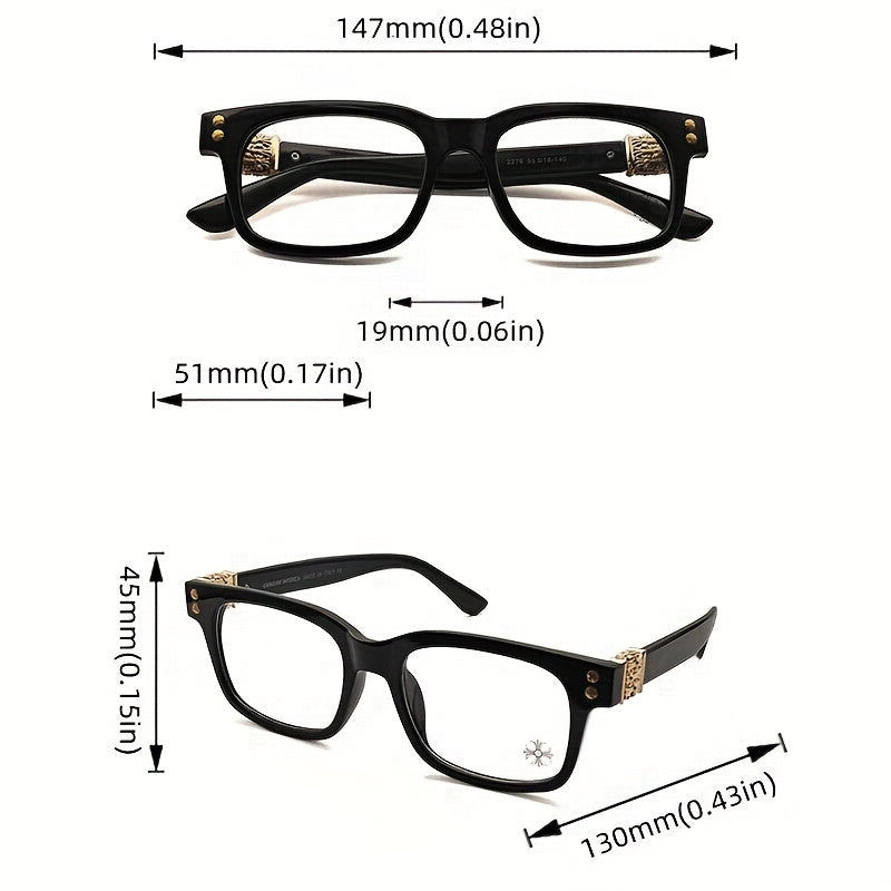 Men's Square Frame Eyeglass Frame