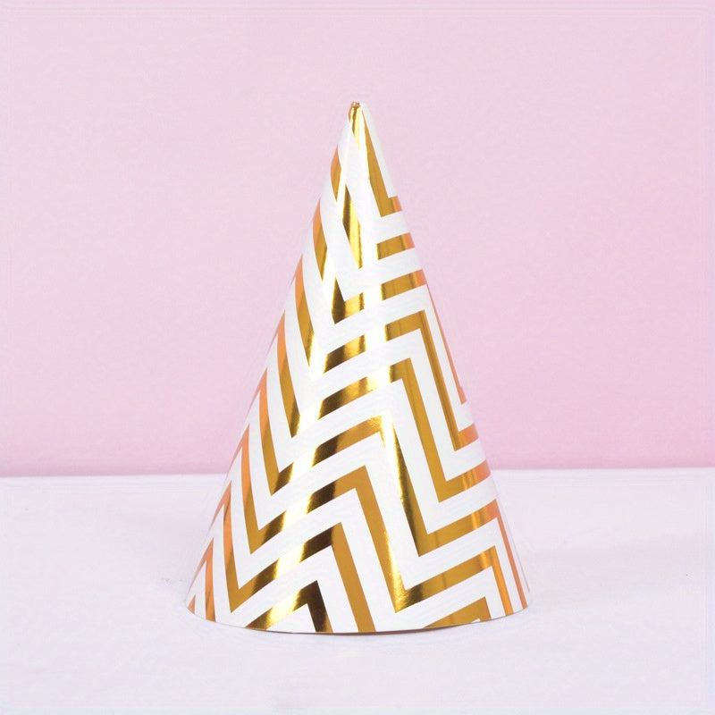 Chevron Pattern Party Hat in Polka Dot Design for Birthday