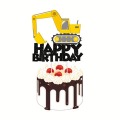 42pcs Engineering Vehicle Set Birthday Party Construction Excavator Decoration