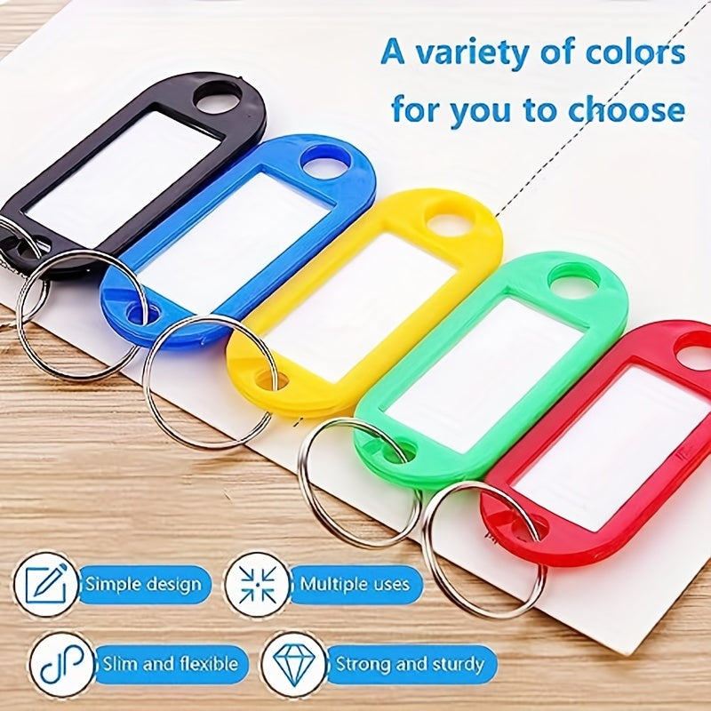 10pcs Keychain Tags Plastic Key Tags Identification Tags Name Tags