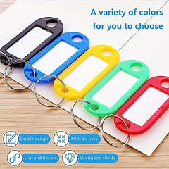 10pcs Keychain Tags Plastic Key Tags Identification Tags Name Tags