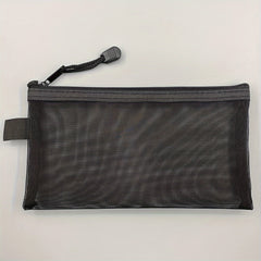 Transparent Pen Bag Mesh Storage School Exam Stationery Box Pencil Bag