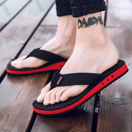Men's Non Slip Outdoor Flip Flops Assorted Colors Casual Walking Slippers