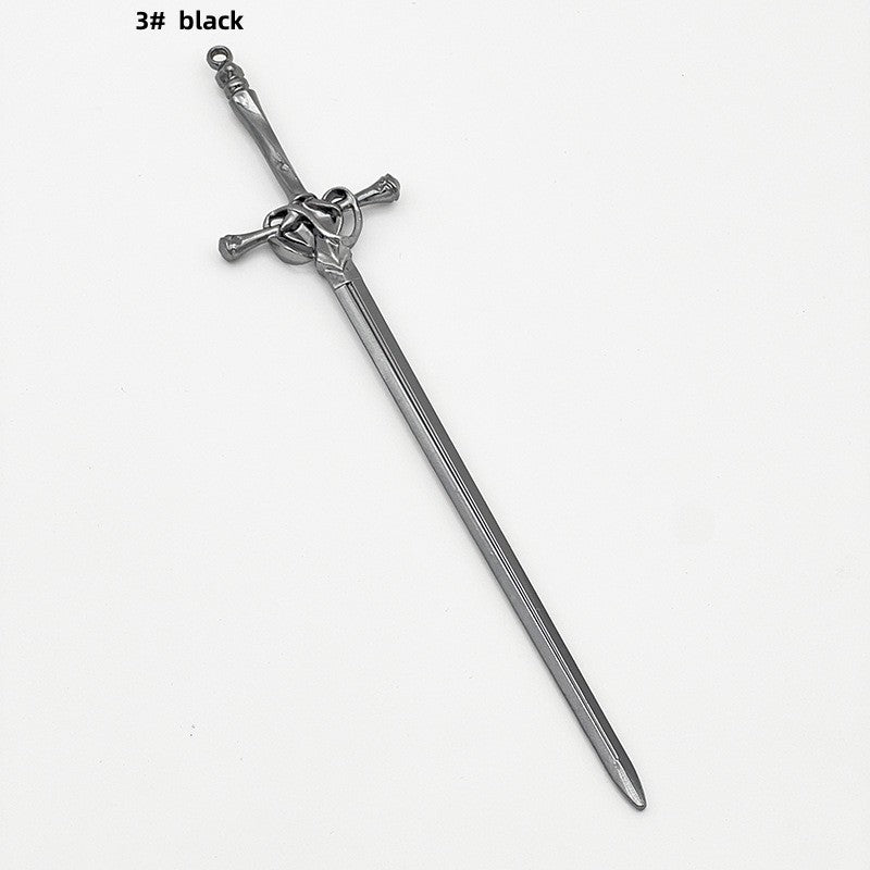 Sword Hair Pin Vintage Alloy Headwear Non Slip Hair Accessory