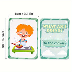 Educational Flashcards Daily Routine Verbs for Adult Learners Thick Durable