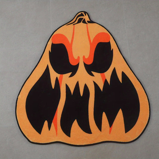Horror Pumpkin Special Shaped Rug Halloween Home Decor