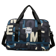 Compact Gym Bag With Oxford Fabric Letter Print