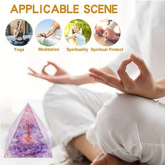 Natural Crystal Pyramid Healing Energy Reiki Chakra Meditation