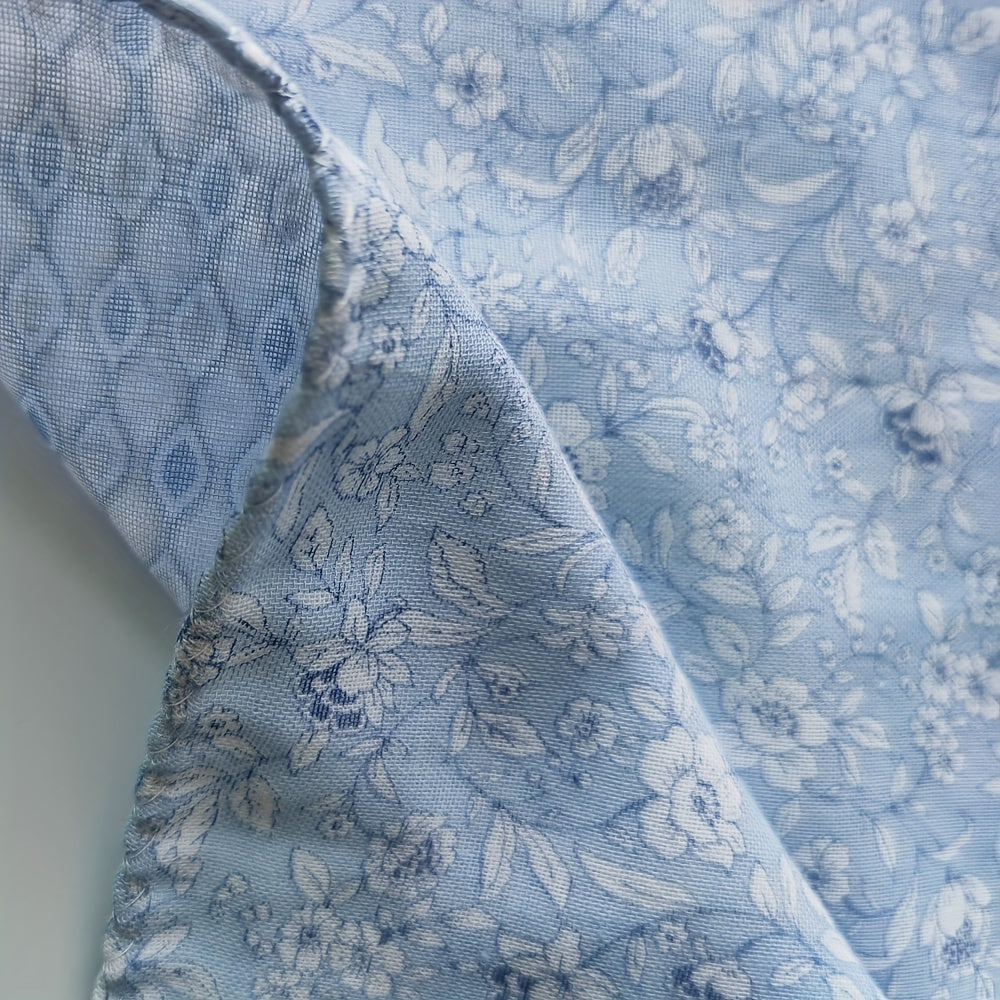 30 Floral Handkerchief Lightweight Cotton Double Layer Hankies Soft Absorbent