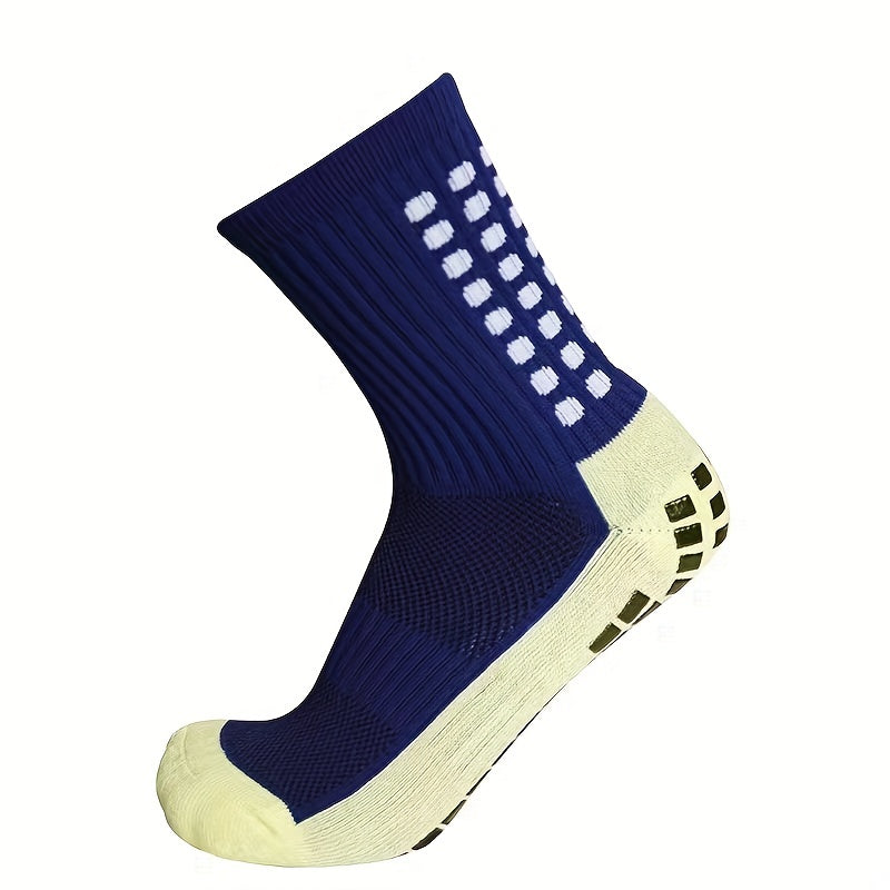 3 Pairs Non-Slip Mid Calf Football Socks