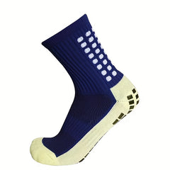 3 Pairs Non-Slip Mid Calf Football Socks