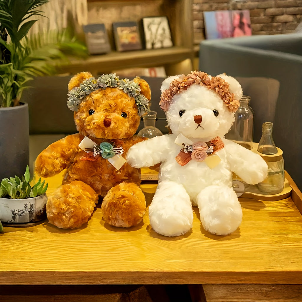 Brown Teddy Bear Plush Toy 11.8 Inches Huge Head Safety Birthday Gift