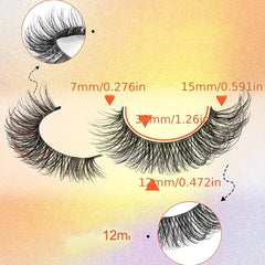 10 Pairs Fluffy 3D Natural Volume Curly False Eyelashes for Party Daily Use