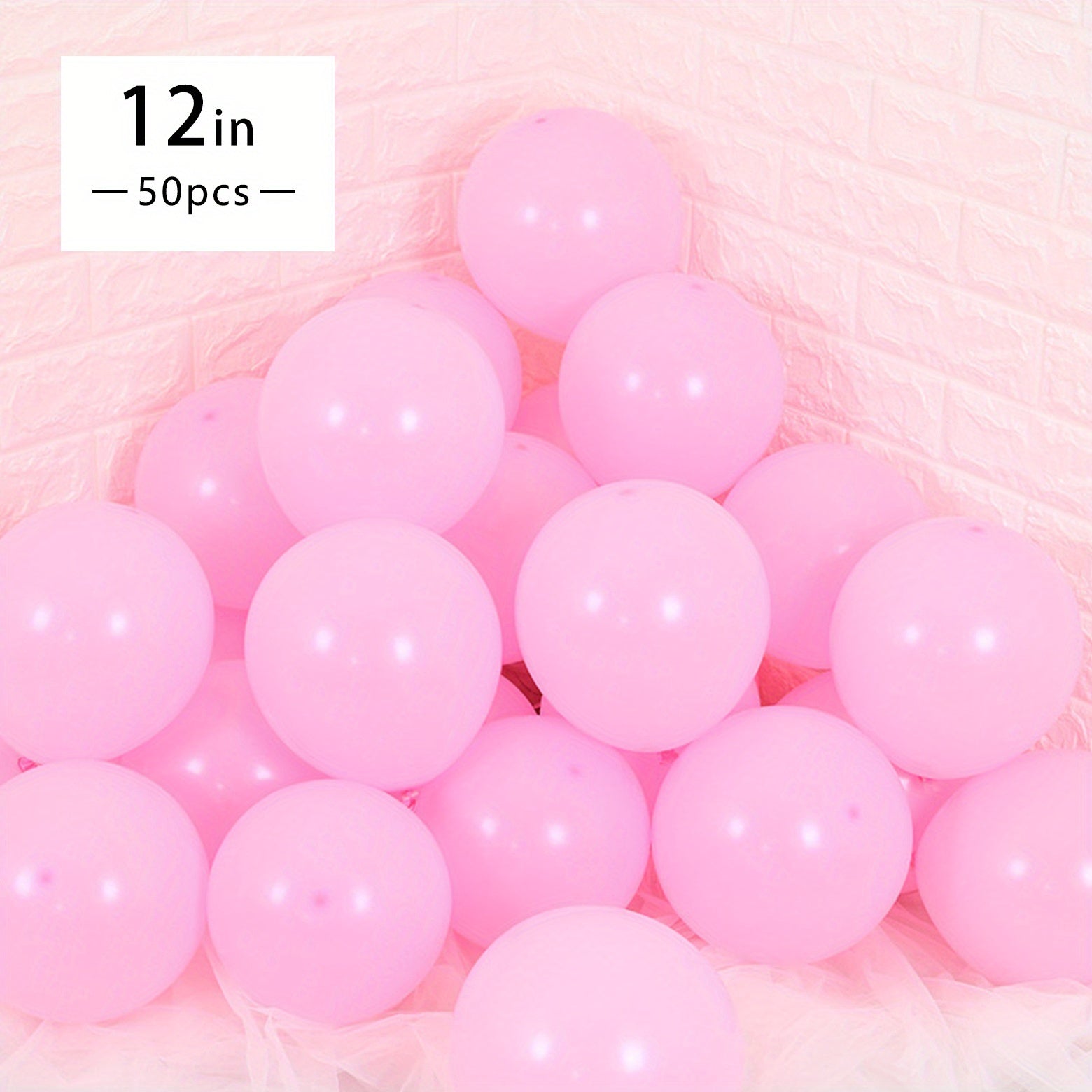 50pcs 30 Matte Pink Latex Balloons for Birthday Party Decoration