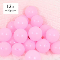 50pcs 30 Matte Pink Latex Balloons for Birthday Party Decoration