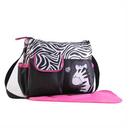 Stylish Cartoon Pattern Mommy Bag Large Capacity Multifunctional