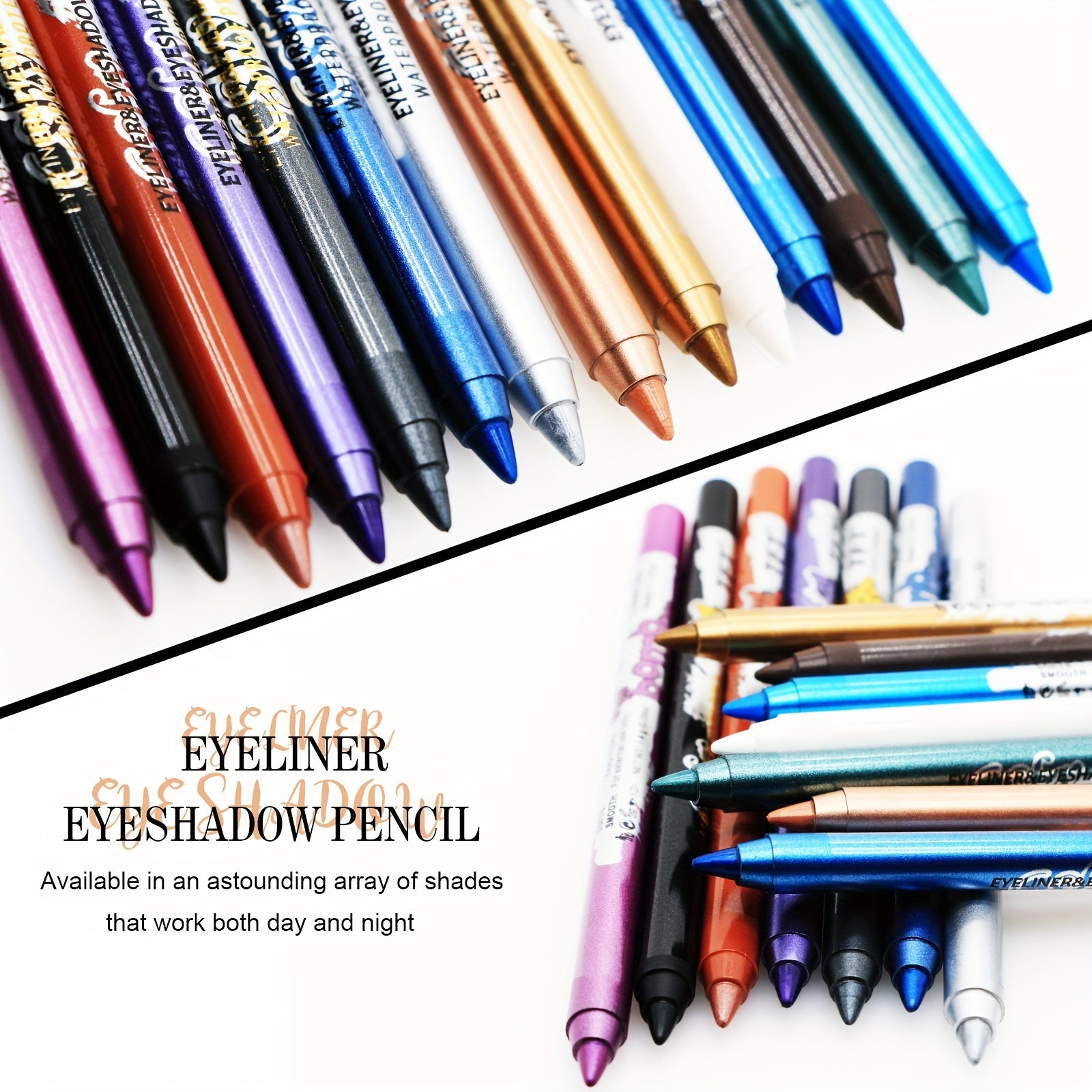 14-Color Eyeliner & Eyeshadow Pen, Sweat-Proof, Smudge-Proof, Matte Finish