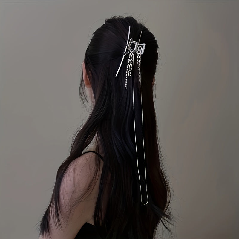 Tassel Chain Hair Claw Clip Hair Accessories For Girls