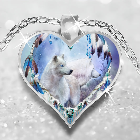 Girls Wolf Pendant Necklace Jewelry Gift Clothing Accessories