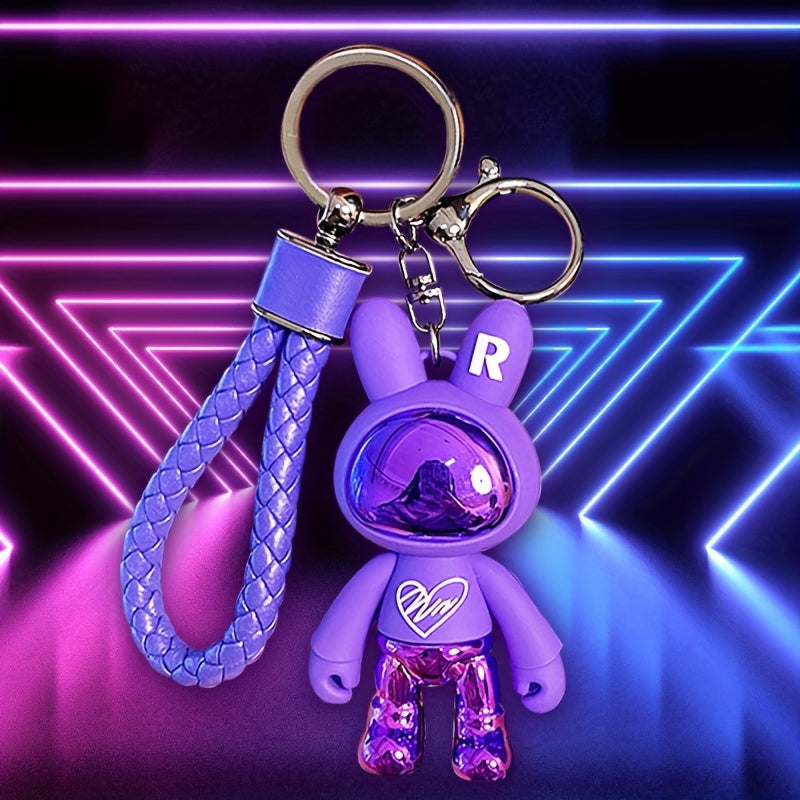 Rabbit Charm Keychain Car Key Case Box Bunny Doll Pendant Key Ring