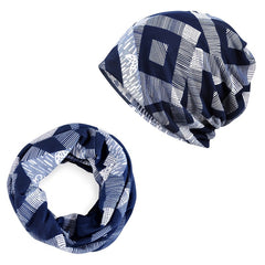 Womens Slouchy Beanie Hat & Infinity Scarf Set for Sports
