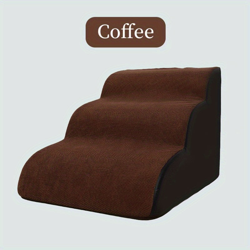 Soft Foam Dog Stairs Ramp 3 Tiers Pet Steps For Easy Access