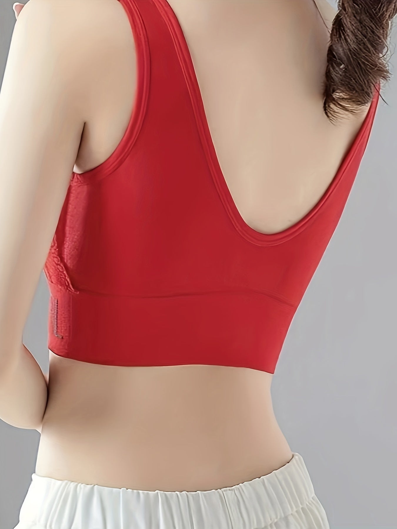 Contrast Lace Push Up Bra Breathable Anti-sagging Bra